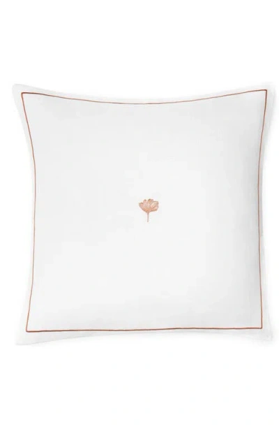 SFERRA SFERRA GINKGO EMBROIDERED LINEN ACCENT PILLOW