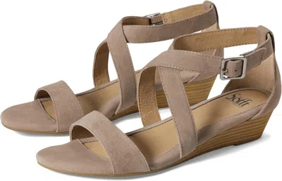 SÖFFT INNIS SF0001328-064 SANDALS WOMEN'S US 7.5 BROWN SUEDE ANKLE STRAP ZPO2186