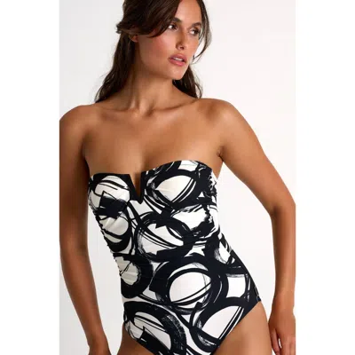SHAN SHAN CLASSIC BANDEAU ONE-PIECE SWIMSUIT
