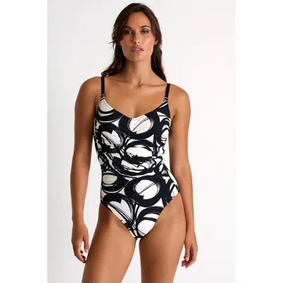 SHAN SHAN CLASSIC ONE-PIECE SWIMSUIT WITH FRONT RUCHING