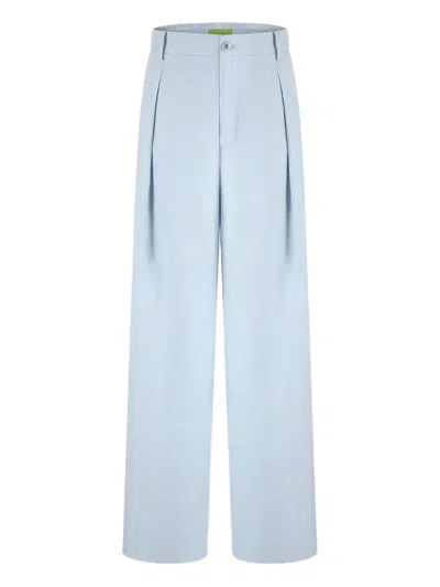 SHANGHAI TANG LINEN STRAIGHT-LEG TROUSERS