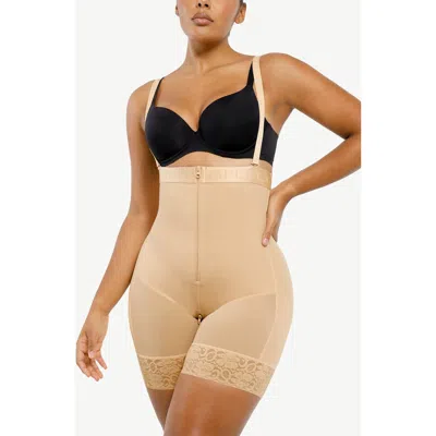 SHAPELLX SHAPELLX FIRM TUMMY COMPRESSION BODYSUIT SHAPER WITH BUTT LIFTER