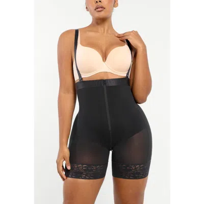 SHAPELLX SHAPELLX FIRM TUMMY COMPRESSION BODYSUIT SHAPER WITH BUTT LIFTER