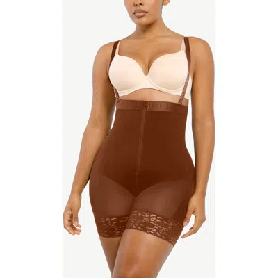 SHAPELLX SHAPELLX FIRM TUMMY COMPRESSION BODYSUIT SHAPER WITH BUTT LIFTER