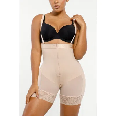 SHAPELLX SHAPELLX FIRM TUMMY COMPRESSION BODYSUIT SHAPER WITH BUTT LIFTER