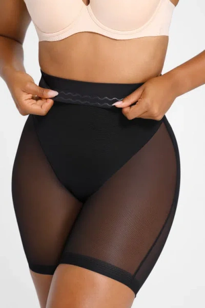 SHAPELLX SHAPELLX MESH SMOOTH TUMMY CONTROL BUTT-LIFTING SHORTS
