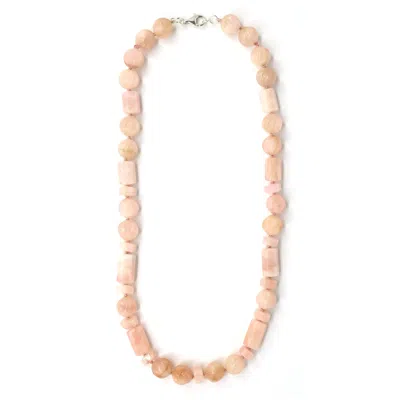 SHAR OKE WOMEN'S SILVER / PINK PINK MORGANITE NECKLACE