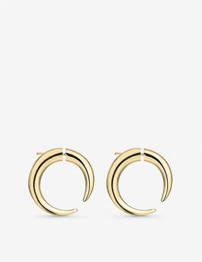 SHAUN LEANE WOMENS YELLOW GOLD VERMEIL QUILL TALON LARGE GOLD-VERMEIL EARRINGS