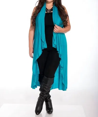 SHAWL DAWLS SLITBACK CONVERTIBLE SHAWL IN TURQUOISE