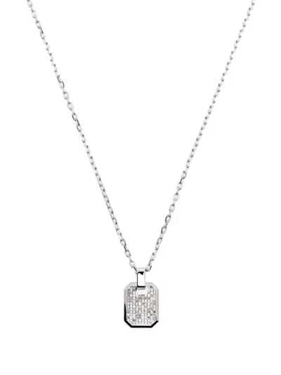 SHAY 18K WHITE GOLD DIAMOND EMBELLISHED ROLO-CHAIN NECKLACE