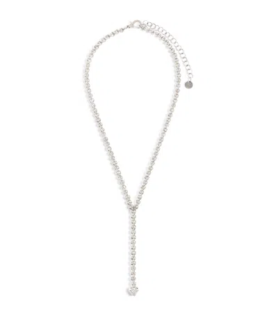 SHAY WHITE GOLD AND DIAMOND HEART Y DROP NECKLACE