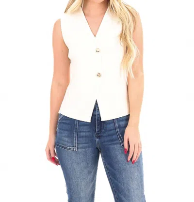 SHE + SKY MAKE THE CALL KNIT SWEATER VEST IN CREAM