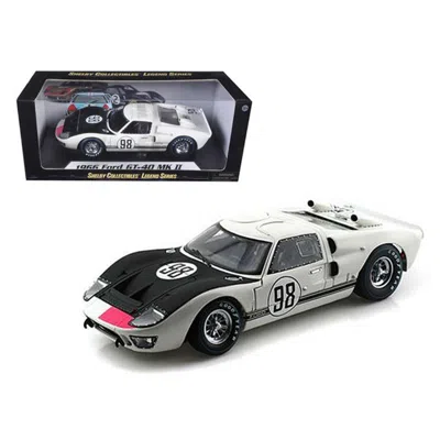 SHELBY COLLECTIBLES 1966 FORD GT-40 MK 2 NO.98 WHITE 1-18 DIECAST CAR MODEL