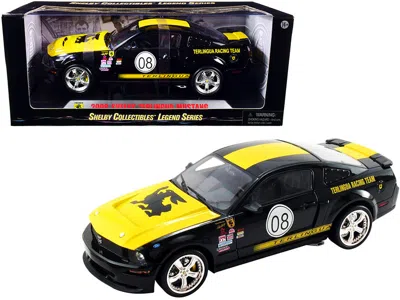 SHELBY COLLECTIBLES 2008 FORD SHELBY MUSTANG #08 "TERLINGUA" BLACK AND YELLOW "SHELBY COLLECTIBLES LEGEND" SERIES 1/18 D