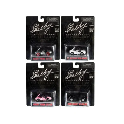 SHELBY COLLECTIBLES CARROLL SHELBY 50TH ANNIVERSARY SET 2022 RELEASE Q 1-64 DIECAST MODEL CARS - 4 PIECE