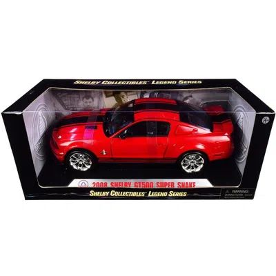 SHELBY COLLECTIBLES LEGEND FOR 2008 FORD SHELBY MUSTANG GT500 SUPER SNAKE RED & BLACK