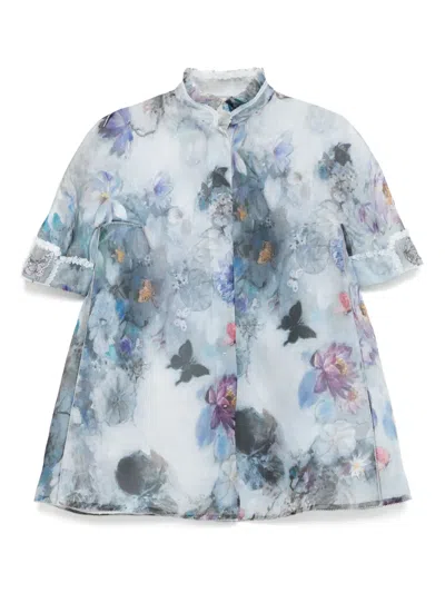 SHIATZY CHEN MANDARIN-COLLAR PRINTED SHIRT