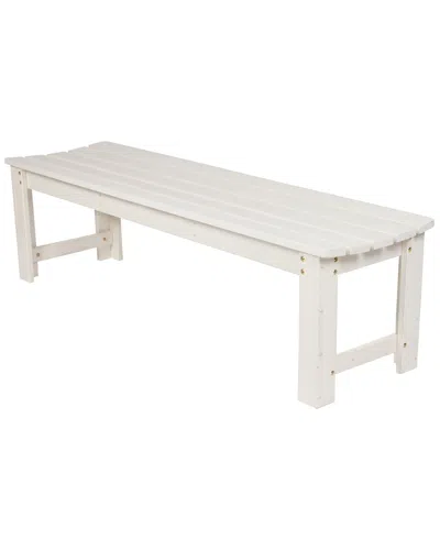 SHINE CO. SHINE CO. 5FT BACKLESS GARDEN BENCH WITH HYDRO-TEX FINISH