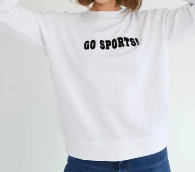 SHIRALEAH GO SPORTS SWEATSHIRT IN WHITE