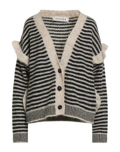 SHIRTAPORTER SHIRTAPORTER WOMAN CARDIGAN BEIGE SIZE L ACRYLIC, NYLON, MOHAIR WOOL