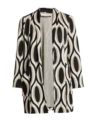 SHIRTAPORTER SHIRTAPORTER WOMAN SUIT BLACK SIZE 10 VISCOSE, LUREX, POLYESTER, ELASTANE