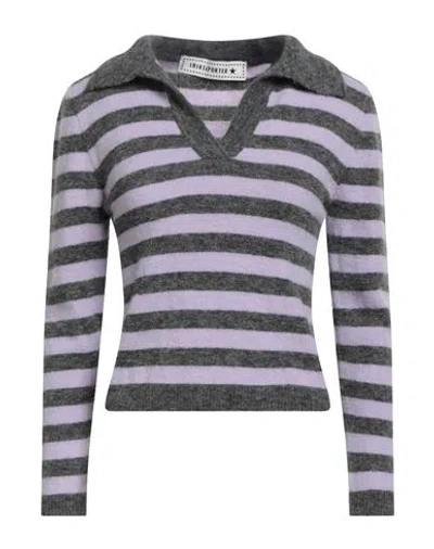 SHIRTAPORTER SHIRTAPORTER WOMAN SWEATER LILAC SIZE L POLYAMIDE, WOOL, ALPACA WOOL, ELASTANE