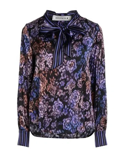 SHIRTAPORTER SHIRTAPORTER WOMAN TOP PURPLE SIZE 8 VISCOSE, ELASTANE