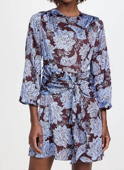 SHOSHANNA LYNNE DRESS IN CHOCOLATE/LAVENDER