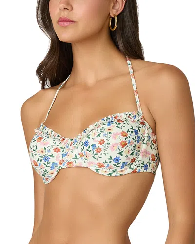 SHOSHANNA RUFFLED UNDERWIRE BIKINI TOP