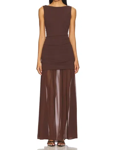 SHOW ME YOUR MUMU ARIA MAXI DRESS IN BROWN