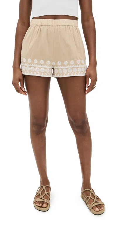 SHOW ME YOUR MUMU HENDRIX SHORTS LATTE CAPRI SHELLS