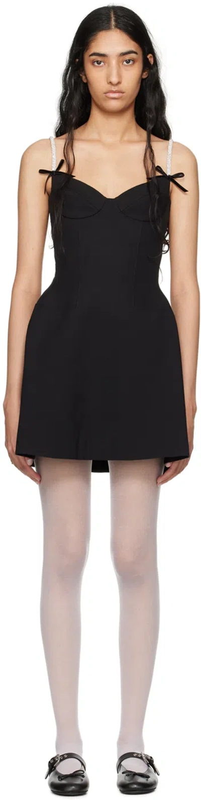 SHUSHU-TONG BLACK CORSET MINIDRESS