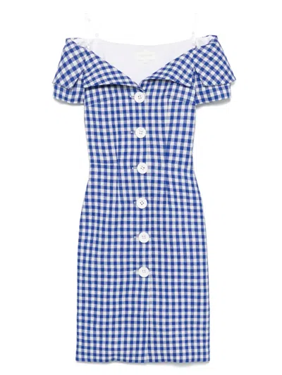 SHUSHU-TONG GINGHAM CHECK-PRINT MINI DRESS
