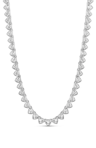 SHYMI SHYMI BEZEL SET HEART TENNIS NECKLACE