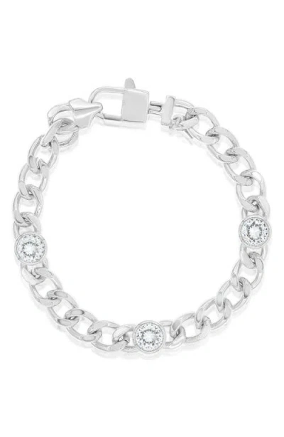 SHYMI SHYMI CUBIC ZIRCONIA CUBAN CHAIN BRACELET