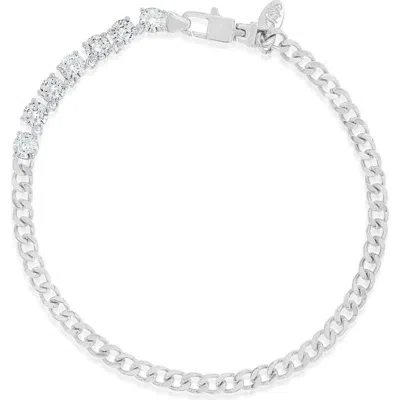 SHYMI SHYMI CUBIC ZIRCONIA CUBAN CHAIN BRACELET