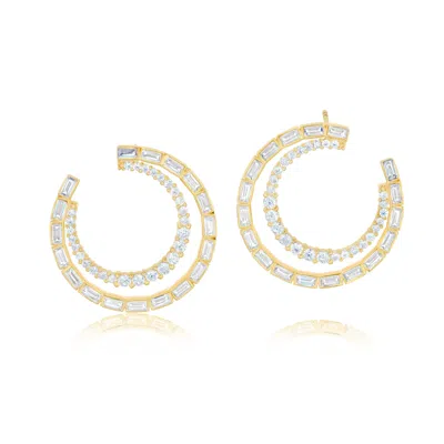 SHYMI WOMEN'S DOUBLE HOOP EARRINGS - GOLD