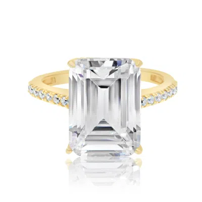 SHYMI WOMEN'S EMERALD CUT STATEMENT RING - GOLD