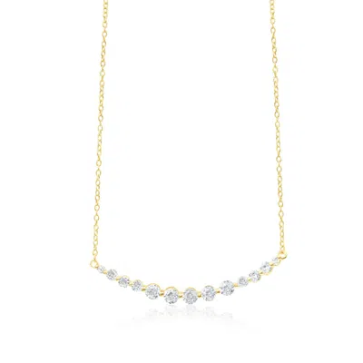 SHYMI WOMEN'S GRADUATED FLOATING STONE NECKLACE - GOLD