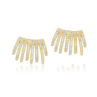 SHYMI WOMEN'S PAVE CAGED HUGGIES - GOLD