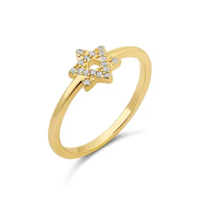 SHYMI WOMEN'S THIN STAR OF DAVID RING - GOLD