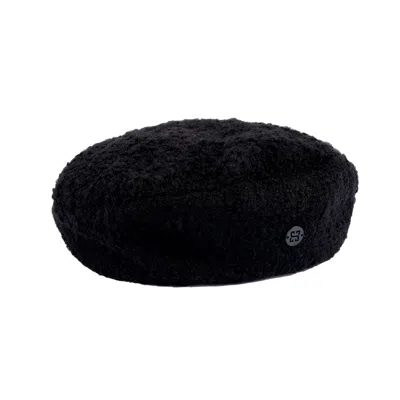 SIBI HATS WOMEN'S ALWAYS BLACK HAT - BLACK TWEED BERET