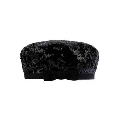 SIBI HATS WOMEN'S SUZY - BLACK SEQUIN FRENCH BERET HAT