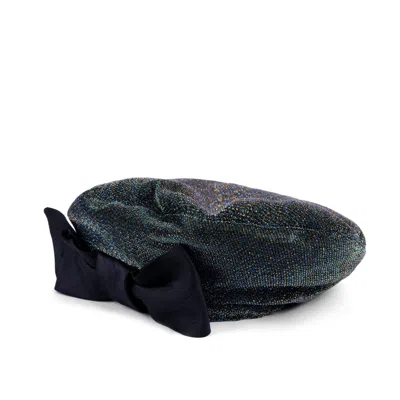 SIBI HATS WOMEN'S THE BOW AND THE HAT - DARK BLUE FRENCH BERET