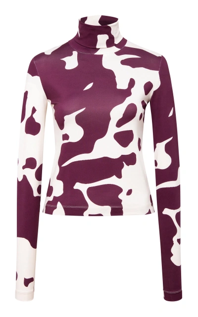 SIEDRES CODY PRINTED TURTLENECK TOP