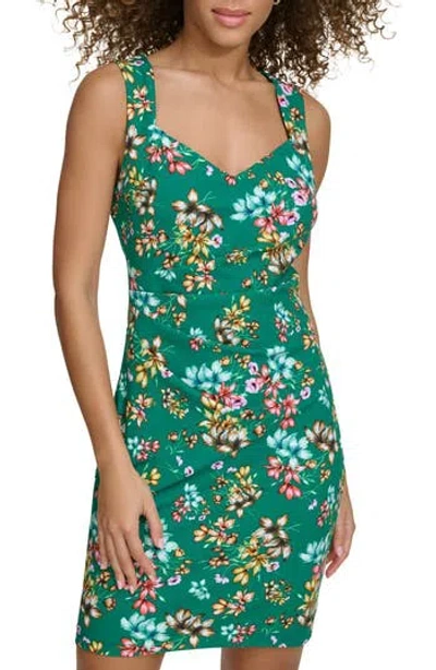 SIENA SIENA FLORAL CREPE SCUBA SHEATH DRESS