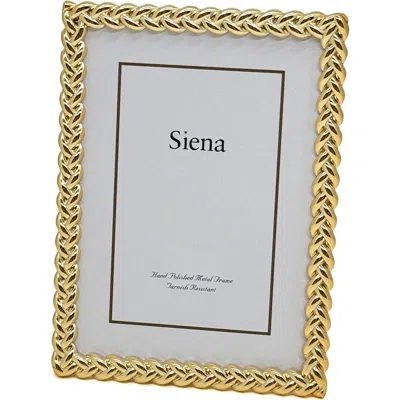 SIENA SIENA GOLDTONE BRAID 5" X 7" PICTURE FRAME