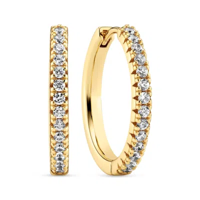 SIF JAKOBS JEWELLERY WOMEN'S EARRINGS ELLERA - GOLD & WHITE GRANDE