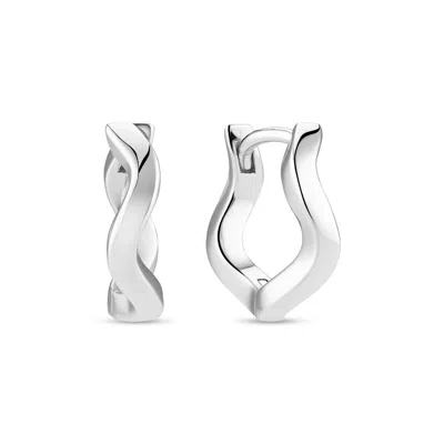 SIF JAKOBS JEWELLERY WOMEN'S EARRINGS ELLERA WAVES PIANURA - SILVER - MEDIO