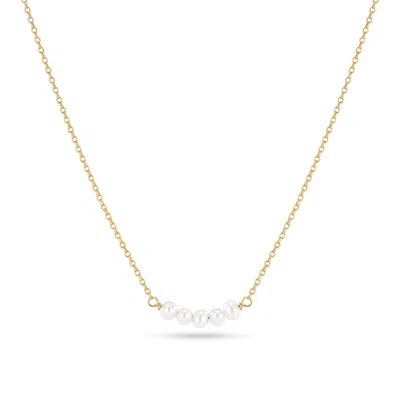 SIF JAKOBS JEWELLERY WOMEN'S GOLD / WHITE NECKLACE PERLA CINQUE GOLD